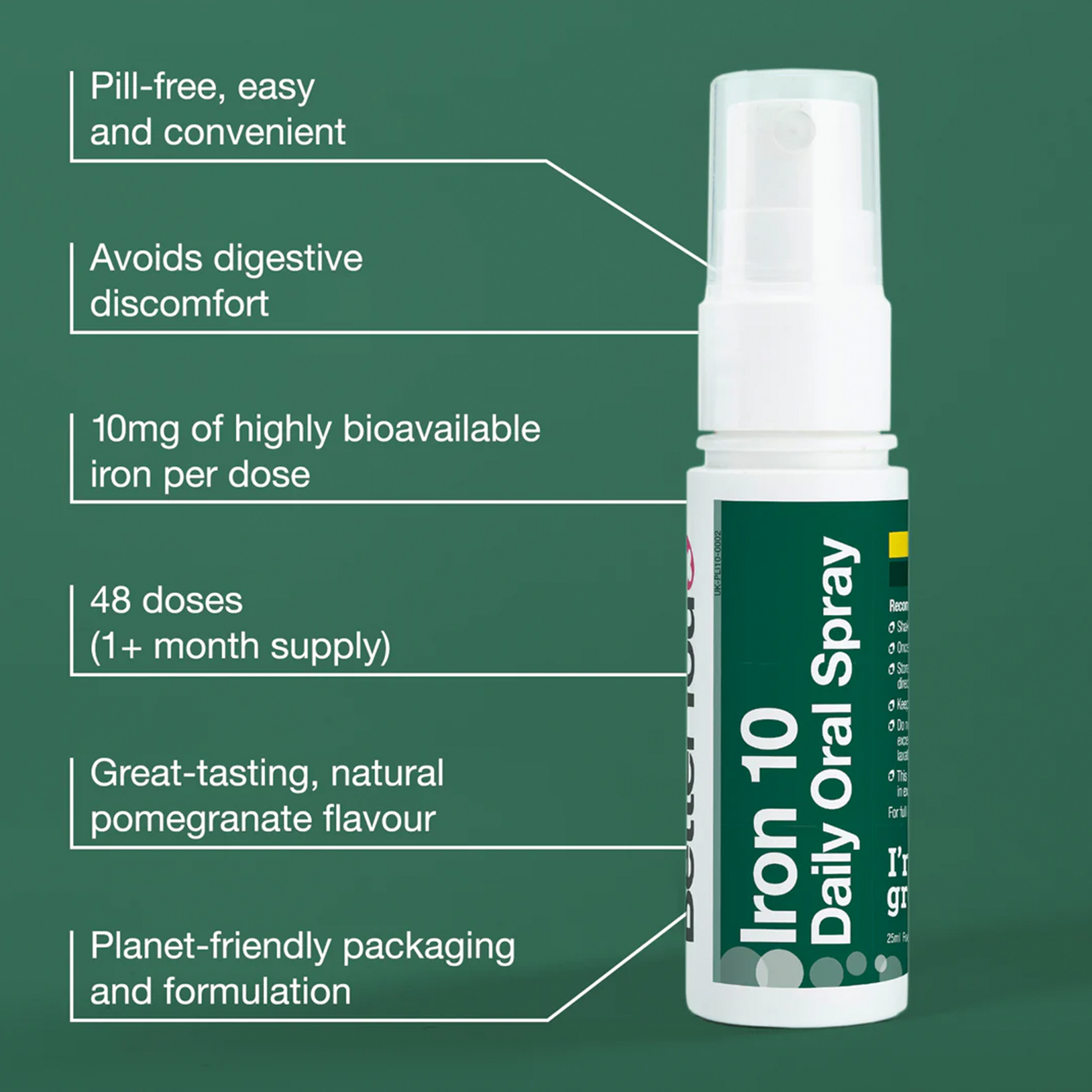 BetterYou Iron 10 Daily Oral Spray 25ml
