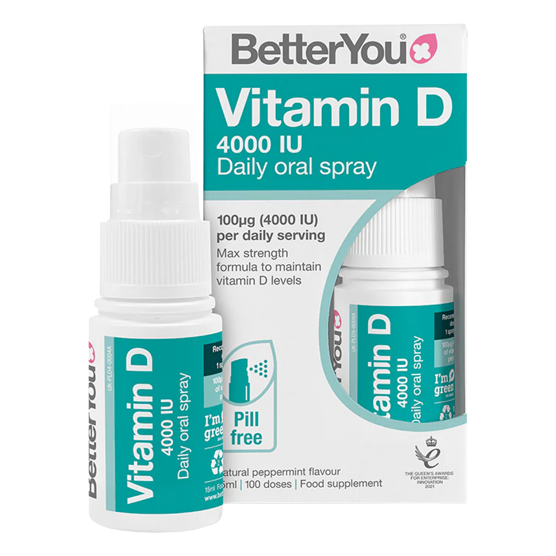 Better You Vitamin D 4000iu Daily Oral Spray 15ml