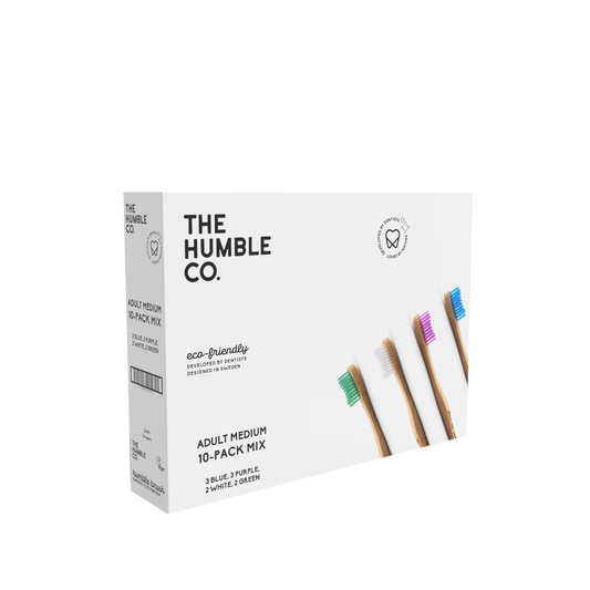 The Humble Co - Adult Medium toothbrush - flat - Mixed