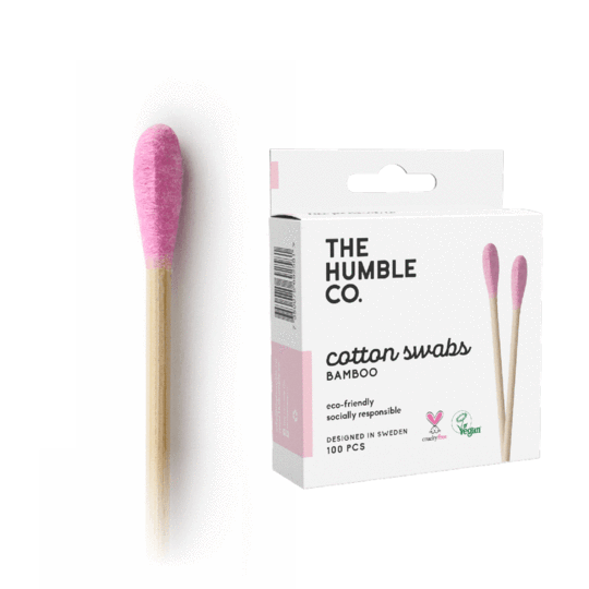 The Humble Co Bamboo Cotton Swabs - Blue, Purple or White
