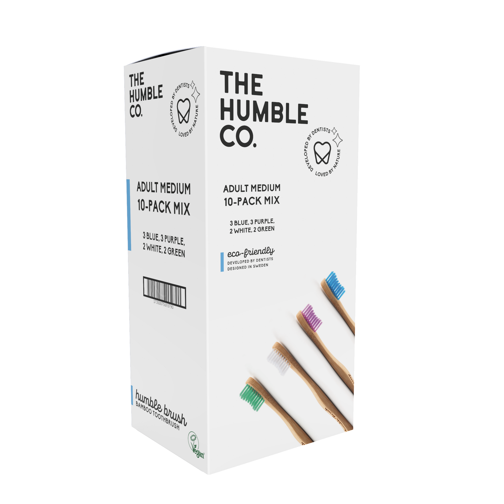 The Humble Co Adult Soft / Medium Toothbrush - Mixed Colours