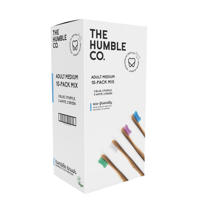 The Humble Co Adult Soft / Medium Toothbrush - Mixed Colours