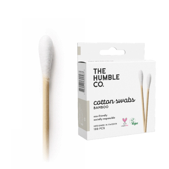 The Humble Co Bamboo Cotton Swabs - Blue, Purple or White