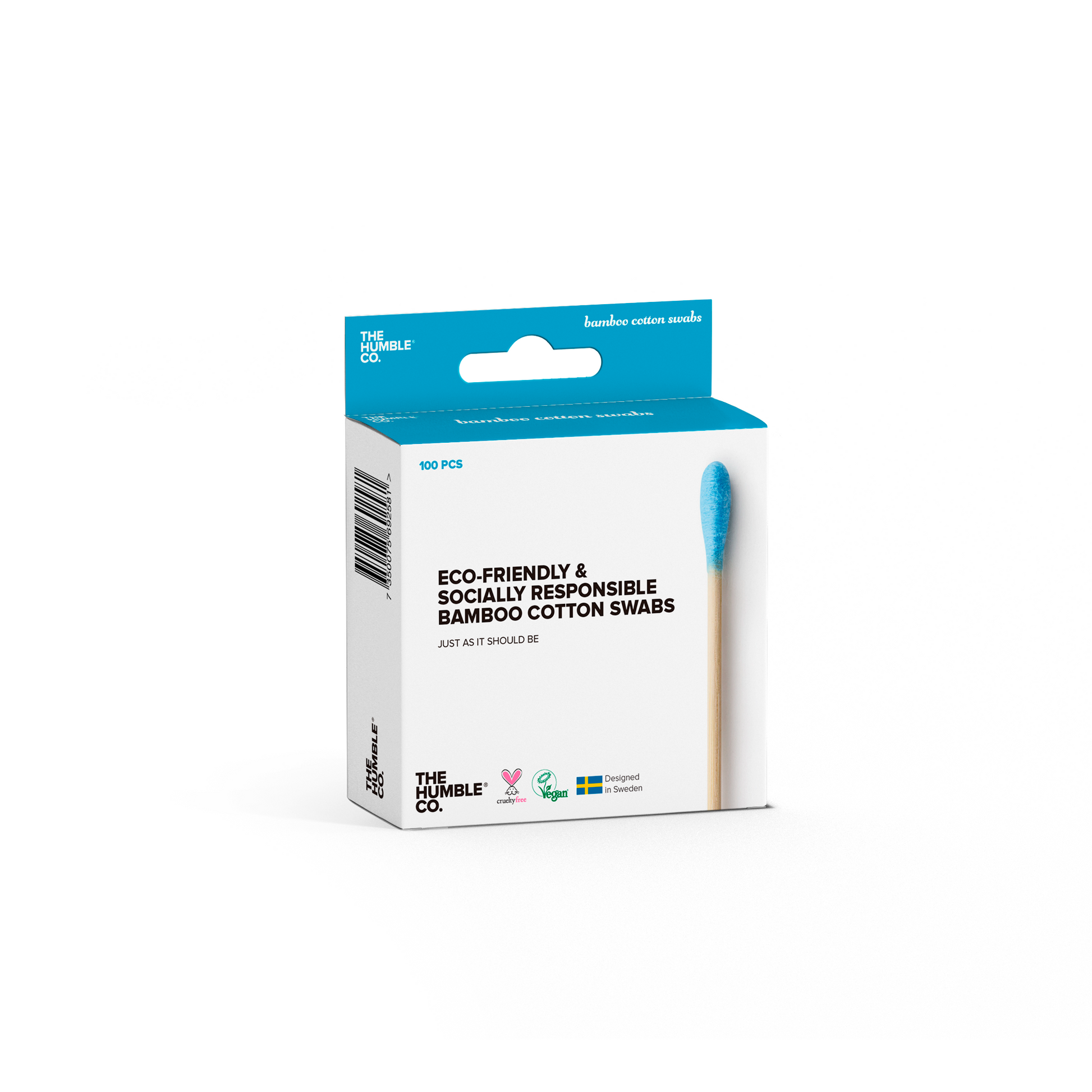 The Humble Co Bamboo Cotton Swabs - Blue, Purple or White