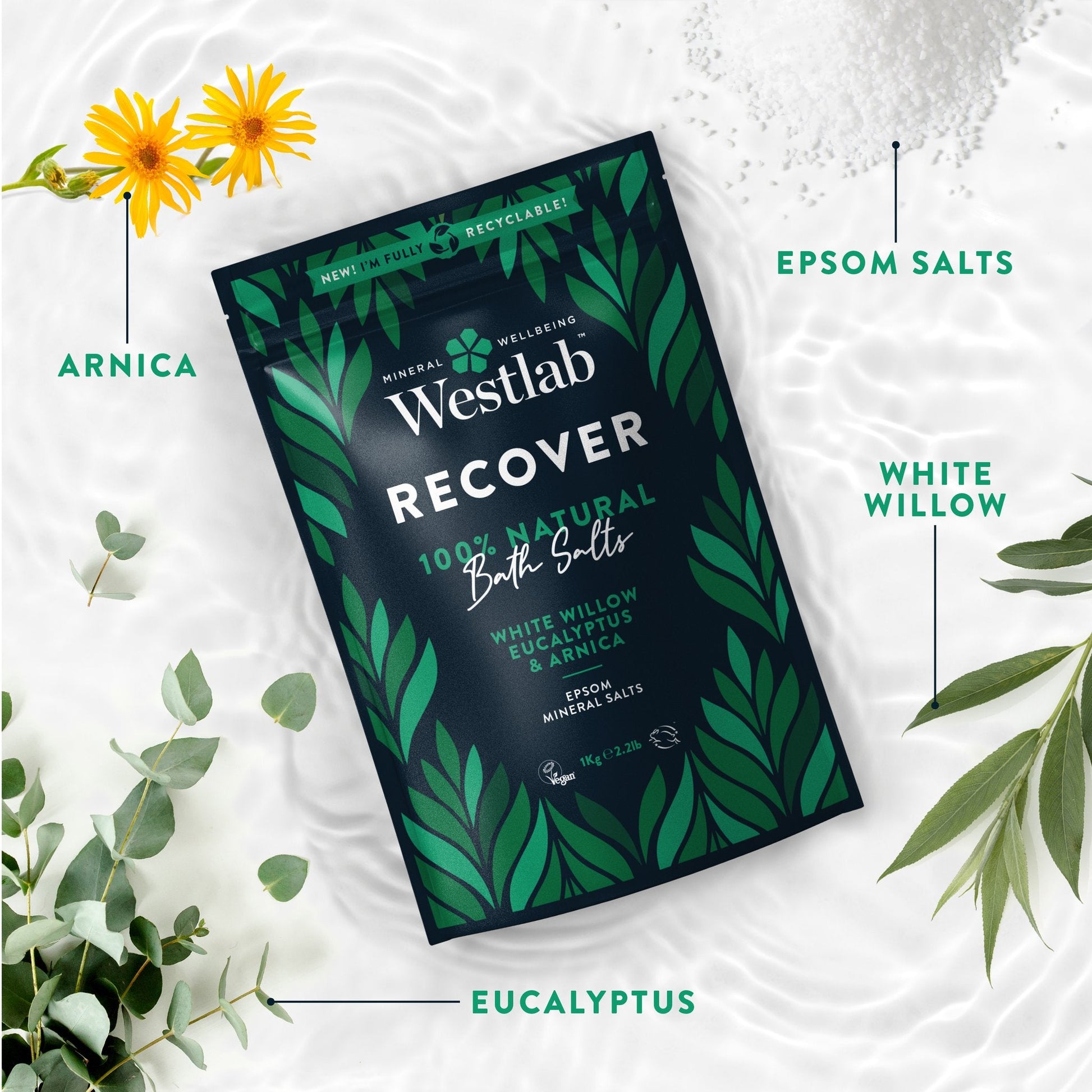 Westlab Recover Bathing Salts 1kg