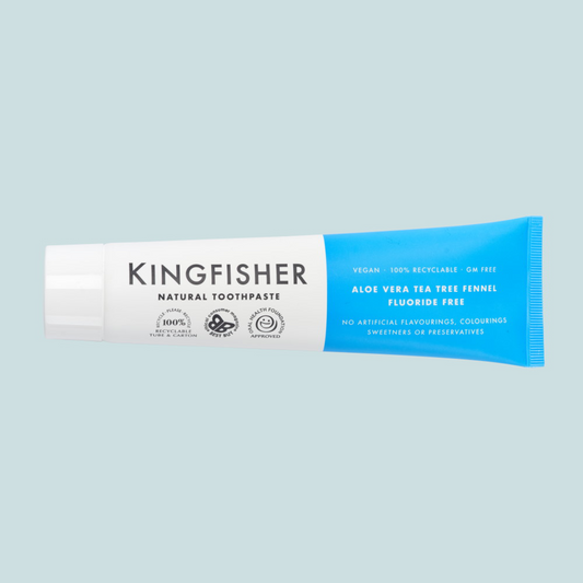 Kingfisher Toothpaste 100ml - Aloe Vera Tea Tree Fennel Fluoride Free