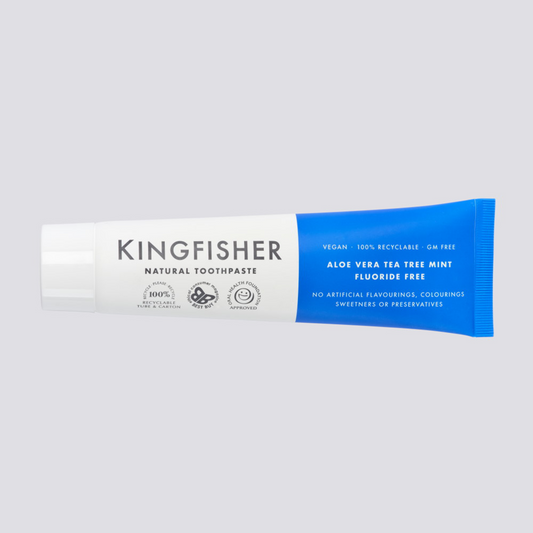 Kingfisher Toothpaste 100ml - Aloe Vera Tea Tree Mint Fluoride Free