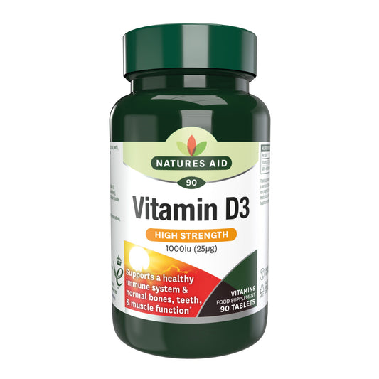 Natures Aid Vitamin D3 1000iu (25ug) 90tabs