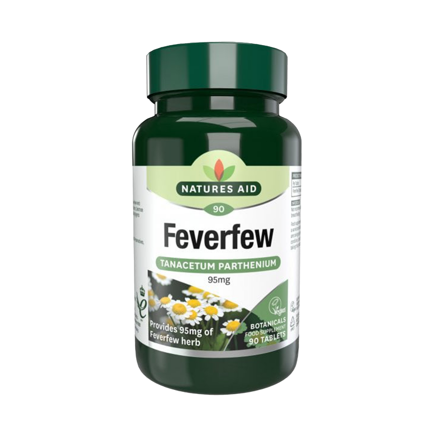Natures Aid Feverfew 95mg 90 Tablets