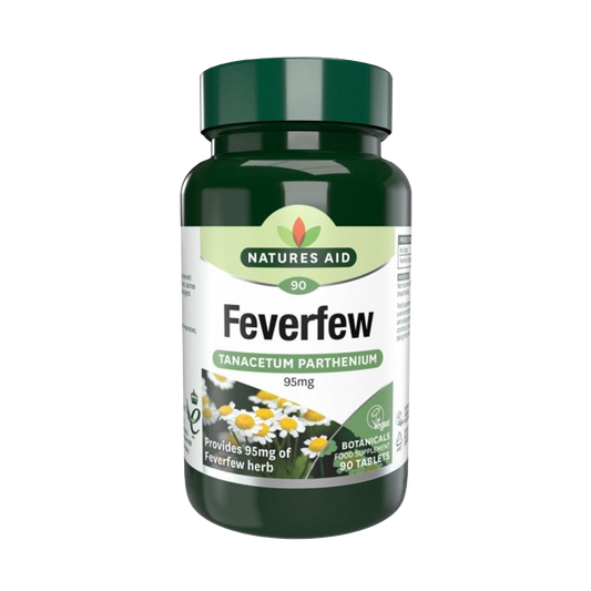 Natures Aid Feverfew 95mg 90 Tablets