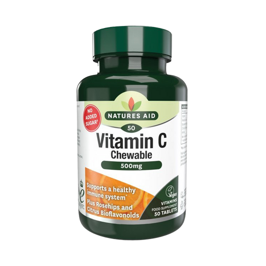 Natures Aid Vitamin C 500mg Chewable 50 Tablets