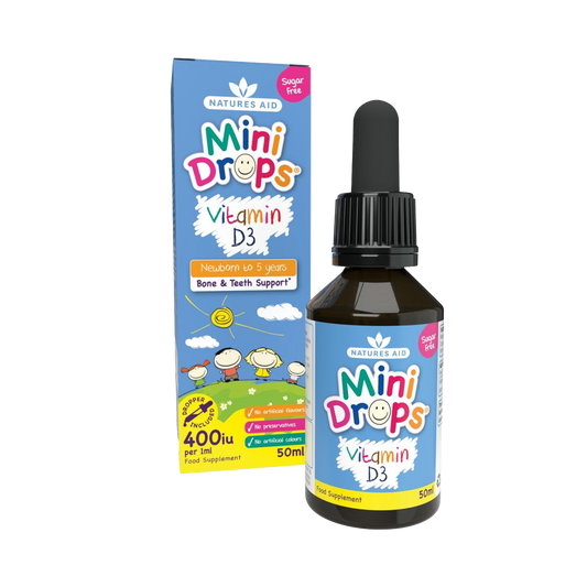 Natures Aid Vitamin D3 400iu Mini Drops for infants & children 50ml