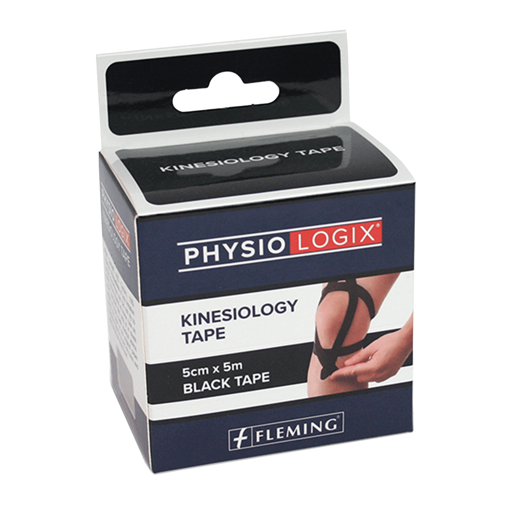 Physiologix SPORT BLACK KINESIOLOGY TAPE 5CM X 5M