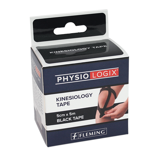 Physiologix SPORT BLACK KINESIOLOGY TAPE 5CM X 5M